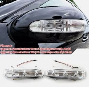 Pair Side Door Mirror Turn Signal Light Lamp For Mercedes Benz W220 W215 S/CL - Picture 1 of 7