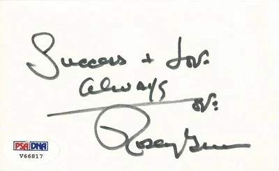 Rosey Grier Signed Index Card PSA/DNA COA Giants Rams Penn State Football Auto'd - Image 1 of 4