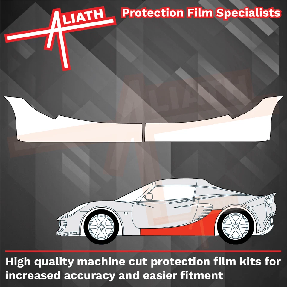 Se adapta a Lotus Elise S2 Alféizar Falda Borde CLARO Piedra Protector Pintura Película de Protección - Imagen 1 de 3