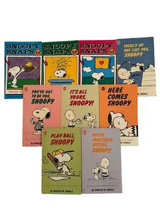 Snoopy by Charles M Schulz x 9 Bulk Lot Vintage Paperback Book Bundle - Picture 1 of 15
