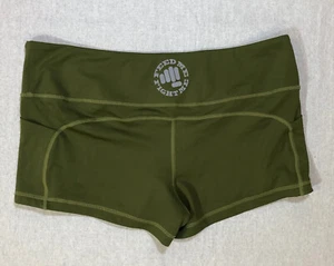 FEED ME FIGHT ME Compression Shorts Womens XL Athletic 3" Inseam Side Pockets - Picture 1 of 7