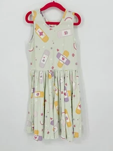 Dotdotsmile Girls Tank Dress Size 7 Super Soft Green with Band Aid Print NWT - Picture 1 of 4