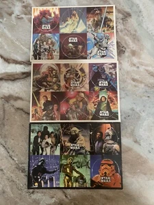  RARE STAR WARS POGS  6 PER CARD 3 UNCUT SHEETS 18 TOTAL  1993 GOOD CONDITION  - Picture 1 of 8