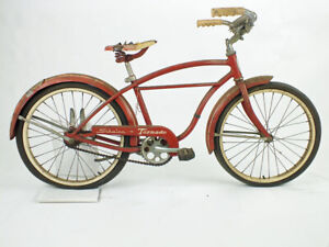 Vintage 1959 Schwinn Tornado 20 Inch Red Boys Cruiser Bike Original Unrestored