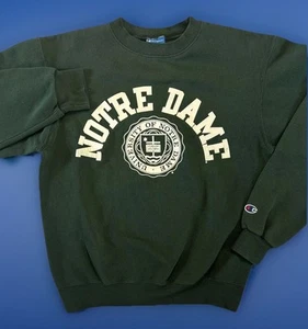 Vtg Champion University Of Notre Dame Fightin’ Irish Sweatshirt SM Eco Fleece - Picture 1 of 14