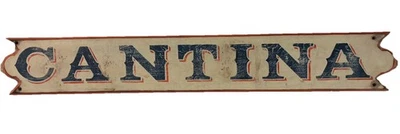 Primitive Style Wood “Cantina” Signage - Image 1 of 4