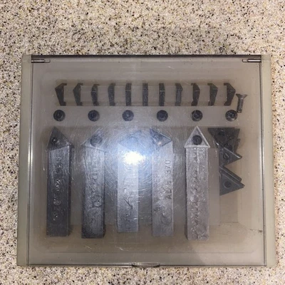 ACT Carbide Tip Indexable Threading Tool Bit Multiple Brands 17 Carbide Inserts - Image 1 of 4