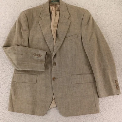 Jaqueta Ralph Lauren Masculina L 44R Marrom Bronzeado Cevada Blazer Casaco Esportivo 100% Lã - Imagem 1 de 4