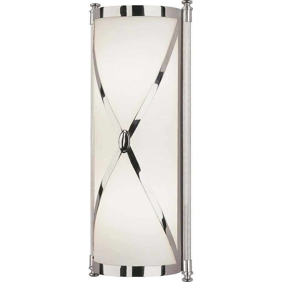 ARTÍCULO DE CAJA ABIERTA: Aplique de pared Robert Abbey Chase 2 luces, níquel pulido - ROS1986 Foto 1 de 1