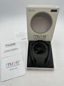 Muse Sensing Black Headband Meditation MU-01-BK-ML Tested Works Complete In Box - Picture 1 of 15