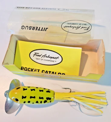 Vintage Arbogast Weedless Jitterbug NOS NEW IN BOX  Topwater Fishing Lure Frog - Image 1 of 4