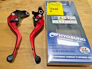 NEW Genuine Hyosung GT250R GT650R Stubby Brake & Clutch Levers 95750H99700PR - Picture 1 of 12