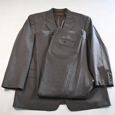 Tasso Elba 44R 40x30 Green 100% Wool Mens Jacket Pants Suit - Image 1 of 4