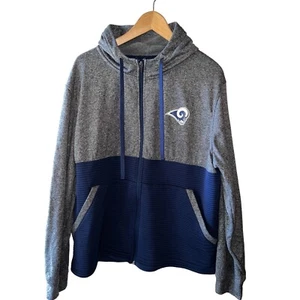 NFL Los Angeles Rams Team Apparel Full Zip Sweater Men’s Size Large - Picture 1 of 8