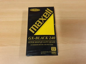 NEW & SEALED VHS VIDEO CASSETTE MAXELL GX-BLACK 240 - Picture 1 of 3
