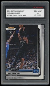 PAOLO BANCHERO 2022-23 PANINI INSTANT 1ST GRADED 10 ROOKIE CARD RC #80 MAGIC