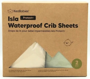 Crib Sheets Boys or Girls 2-Pack Waterproof 28" x 52" Crib Mattress Avocado/Ecru - Picture 1 of 7