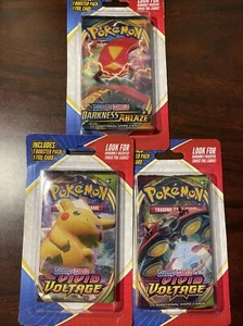 pokemon cards lot Of 3 Sword  And Shield - 2 Vivid Voltage And 1 Darkness Ablaze - Picture 1 of 7