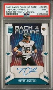 Trevor Lawrence PSA 9 Auto 2023 Donruss Elite Back To The Future Jaguars #d /49 - Picture 1 of 2