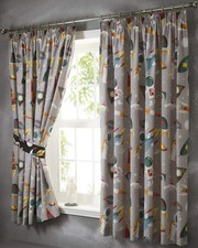 Spaceman And Rockets Curtains (72" drop x 66" wide)