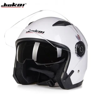 Genuine Motorcycle Helmet Unisex Scooter Motorbike Moto helmets With Dual Lens - Picture 1 of 14