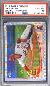 2013 Topps Chrome #1 Mike Trout X-Fractor PSA 10 Gem Mint - Picture 1 of 2