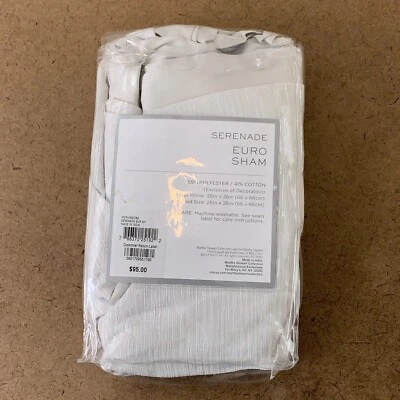 Trousseau Martha Stewart Serenata Gris 26" X 26" Euro Sham Nuevo con Etiquetas Foto 1 de 4