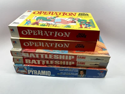 Vintage Operation Board Game Milton Bradley BattleShip $25,000 Pyramid Lot of 5 - Image 1 of 4