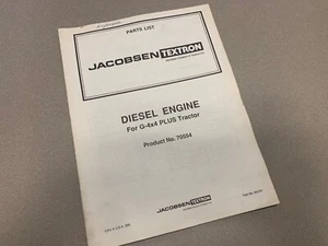 Jacobsen Kubota D1402 Diesel Engine Parts Manual 3 Cylinder G-4x4 Tractor 70554 - Picture 1 of 1