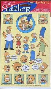 American Greetings Forget me not Stickers The Simpsons Variety Pack 1997 - Picture 1 of 1