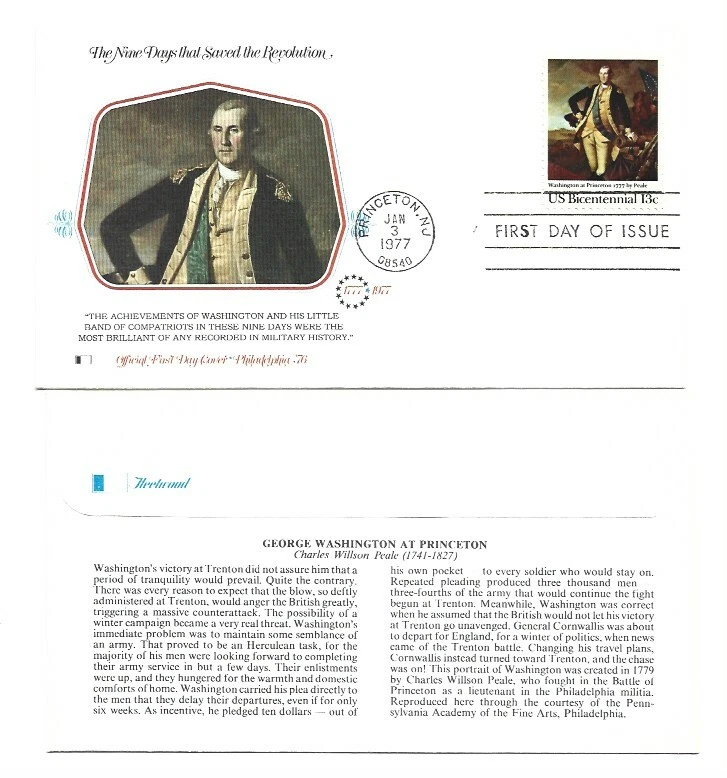 1704 Washington at Princton Fleetwood FDC - Image 1 of 1
