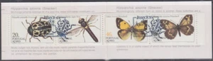 AZORES Sc # 352b.1 CPL USED BOOKLET of 4 DIFF INSECTS & BUTTERFLIES - Picture 1 of 1