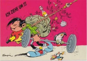 Postkaart Lagaffe / Guust Flater : Ichziehe um !!! (boxb-060) - Bild 1 von 1