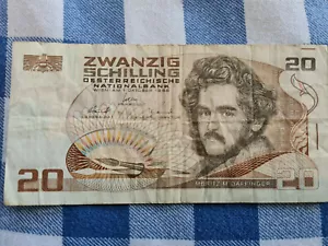 20 scellini banconota austriaca dal 1986 - Foto 1 di 2
