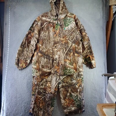 Frogg Toggs Jacket Pants M/L Mens Camo 2 Piece Bow Gun Hunting Realtree Edge - Image 1 of 4