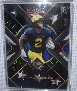 Blake CORUM 2024 Wild Card Auto Mania #d 18/25 RC etched squares  RAMS RB SP - Picture 1 of 2