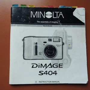 Minolta DiMAGE S404 Camera Instruction Manual - Picture 1 of 4