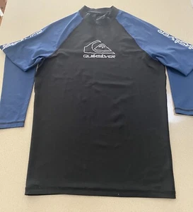 Quiksilver Rashie Mens Large Rash Vest Long Sleeve UPF 50+ Snug Fit Swimwear - Picture 1 of 5
