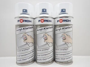 3x 1K FÖRCH L231 ACRYL KLARLACK LACK VERGILBUNGSFREI SPRAYDOSE LACK VERSIEGELUNG - Bild 1 von 3