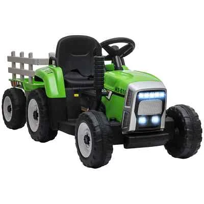 Kids Electric Ride on Tractor With Detachable Trailer Remote Control Car UK Gift - Image 1 of 4