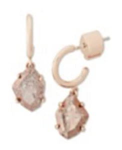 $48 NWT KATE SPADE ROSE GOLD TONE TREASURE TROVE HUGGIEDROP EARRINGS- LA20 - Picture 1 of 1