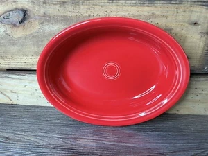 Homer Laughlin HLC Fiesta Scarlet Red 10”x8” Oval Casserole Dish Serving Bowl - Picture 1 of 5