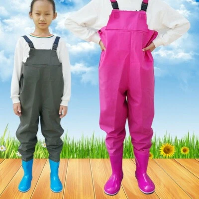 Kid Boy Girl Chest Wader Waterproof Trouser Boot Fishing Outdoor Camouflage Cosy - Image 1 of 4