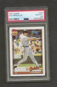 1991 TOPPS BASEBALL CARD # 150 CAL RIPKEN Jr Baltimore Orioles PSA 8.5 - Picture 1 of 2