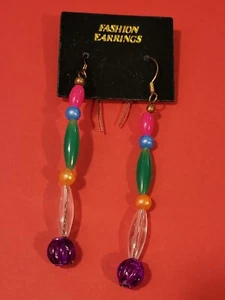 Colorful Bead Fashion Dangle Earrings - Picture 1 of 2