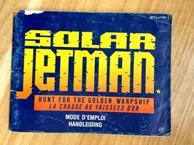 SOLAR JETMAN - NOTICE SEULE 100% ORIGINALE NINTENDO NES PAL B FAH (FR) Booklet