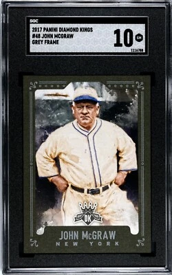 2017 Panini Diamond Kings #48 John McGraw GREY FRAME SGC 10 GEM MINT - Image 1 of 2