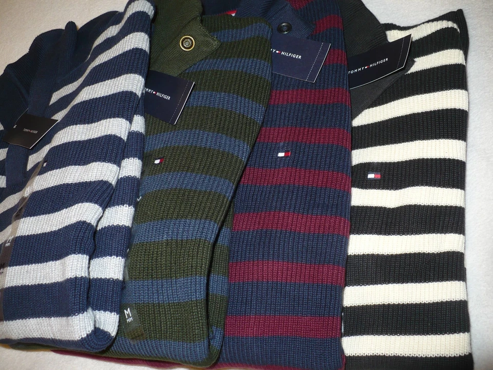 $89 NEW NWT TOMMY HILFIGER MEN'S PULLOVER RIBBED SWEATER SIZE SZ S M L XL XXL 2X - Image 1 of 1