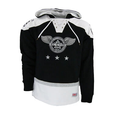 CCM Hockey Monochrome Jersey Pullover Hoodie Size Senior/Adult-Black - Image 1 of 4