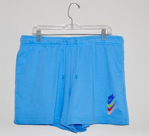 NWT Nike Women's Cameo Blue DNA Stacked Logo Sweat Shorts sz XL - Picture 1 of 10